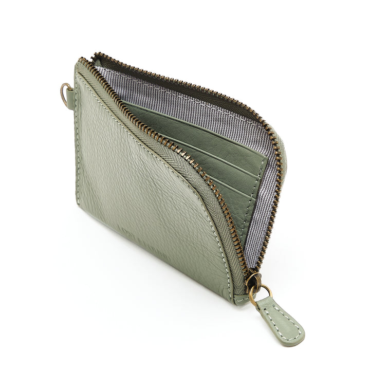 Zip Card Case with Ring Mint