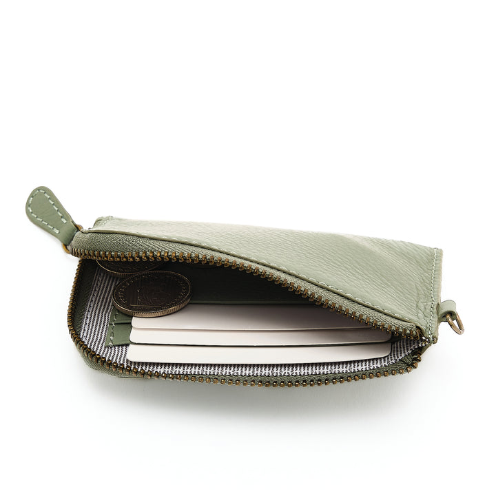 Zip Card Case with Ring Mint