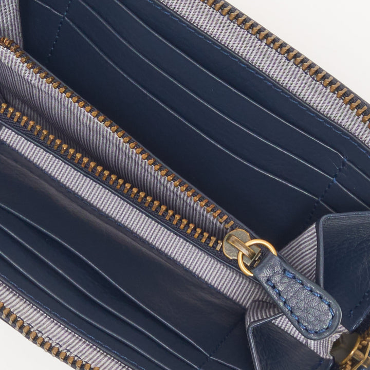 Medium Zip Around Wallet Navy