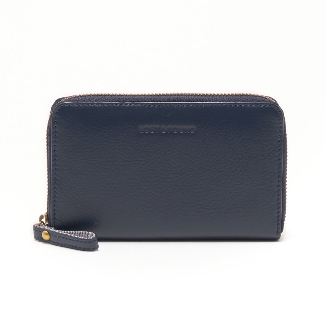 Medium Zip Around Wallet Navy