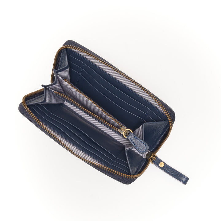 Medium Zip Around Wallet Navy