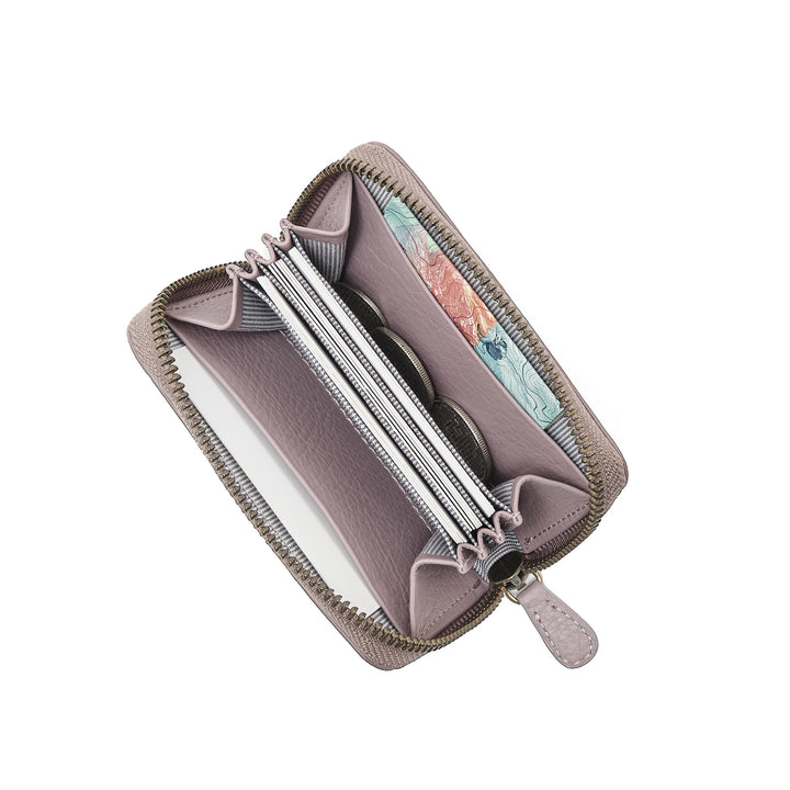 Mini Zip Around Wallet Mauve