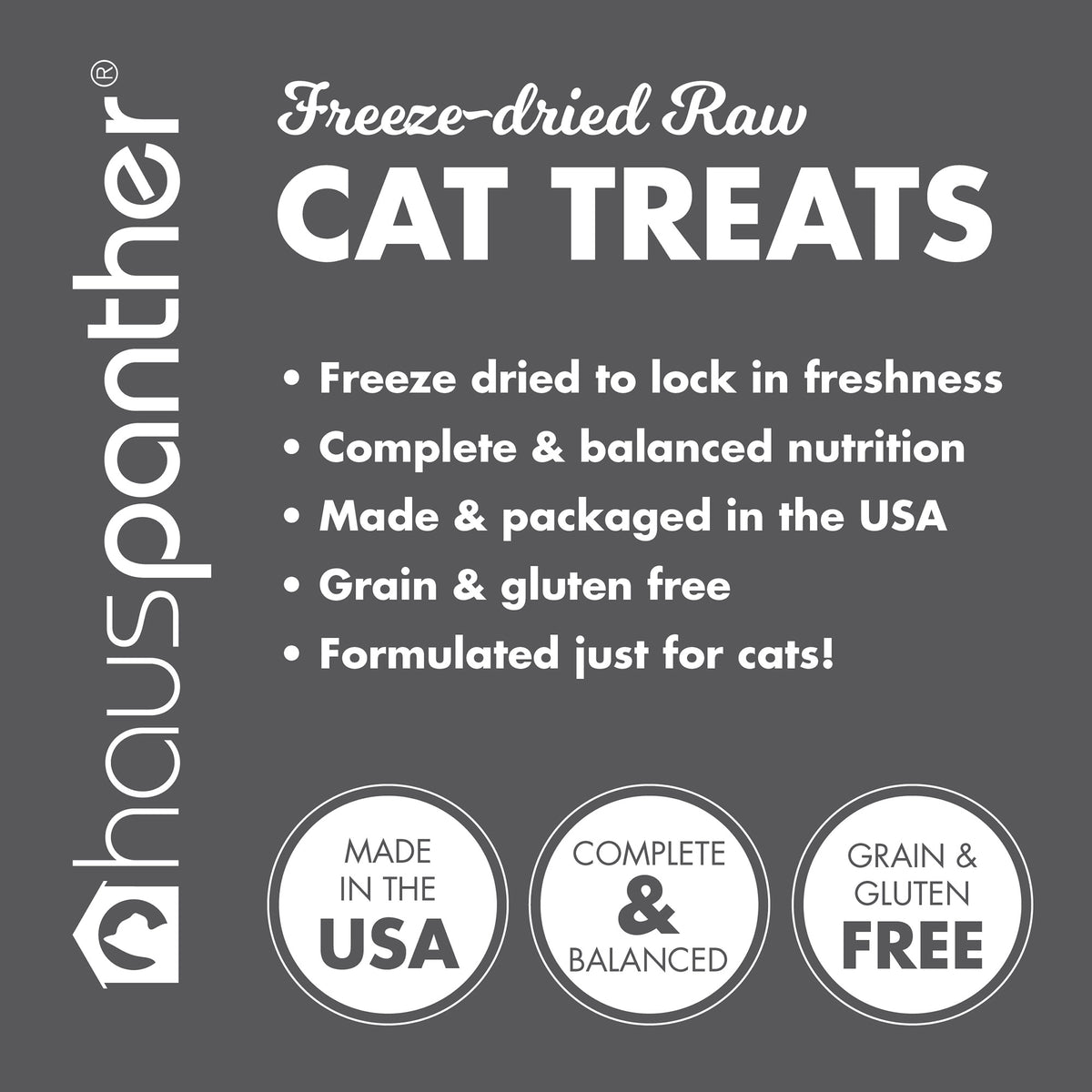 Bites golosinas crudas liofilizadas para gatos 1.5 oz por Hauspanther