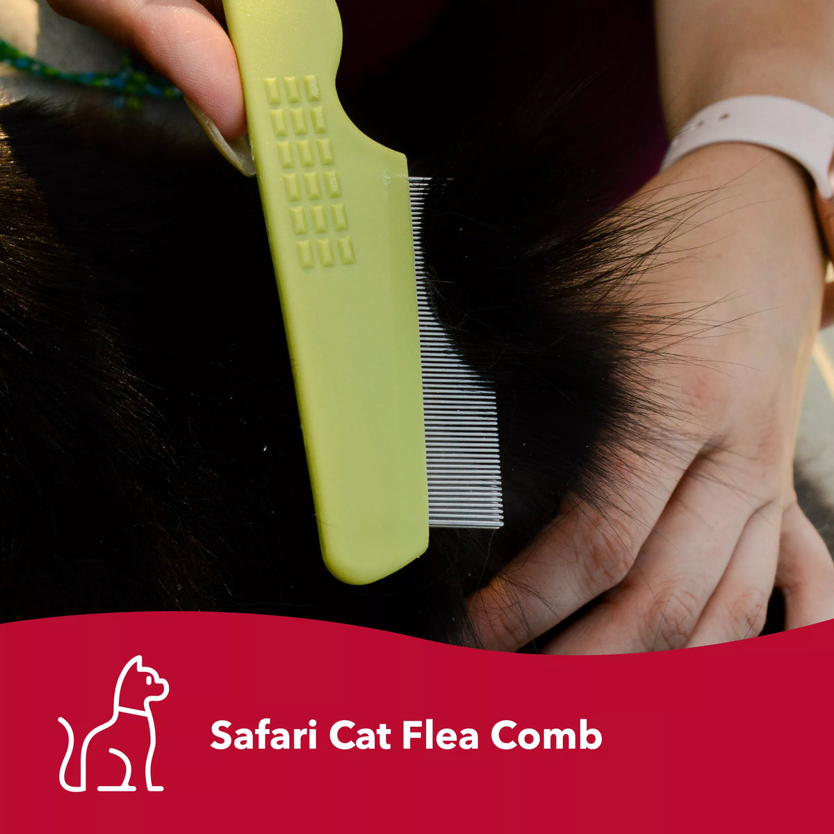 Peine quitapulgas Z-Safari para gatos con mango extendido